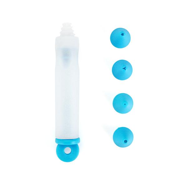 4 Pack Silicone Decorating Pen Decorating Syringe Cylinder For Chocolate Pastry Cream
