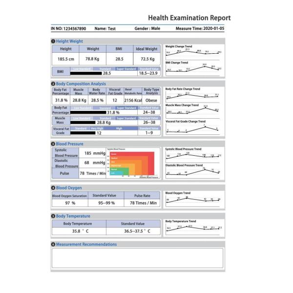 4 Electrode Body Composition Analyzer Machine 500kg Commercial BMI Machine