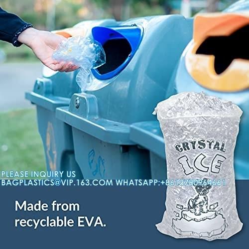 10 Lb. Plastic Drawstring Ice Bags 12 X 21 Inch Heavy-Duty Plastic Ice Bags With Plastic Drawstring (2mil Thickness)