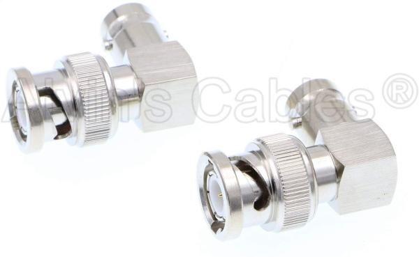 conectores de ángulo recto del vídeo 4K para el cable de 12G HD SDI BNC