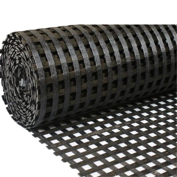 Uniaxial Anti Corrosion Polyester Geogrid Low Elongation for Tunnel Construction