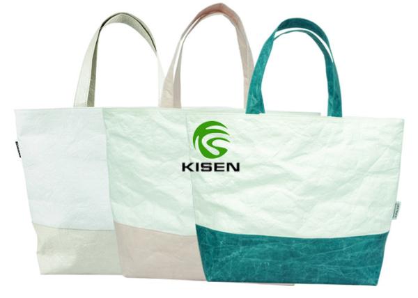 Contrast Color Tyvek Shopping Bag Large Capacity Recycled Customized Logo