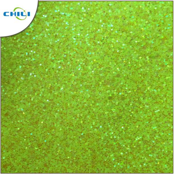 Shinny Synthetic Glitter Faux Leather Red Green Color Non Woven Type Non Toxic