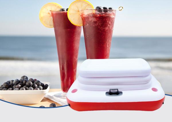 Da mobília exterior inflável inflável do refrigerador 0.40mm da praia do PVC vermelho branco