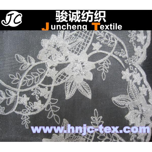 2015 trend 100% polyester wave pattern chemical crochet lace fabric for women dresses