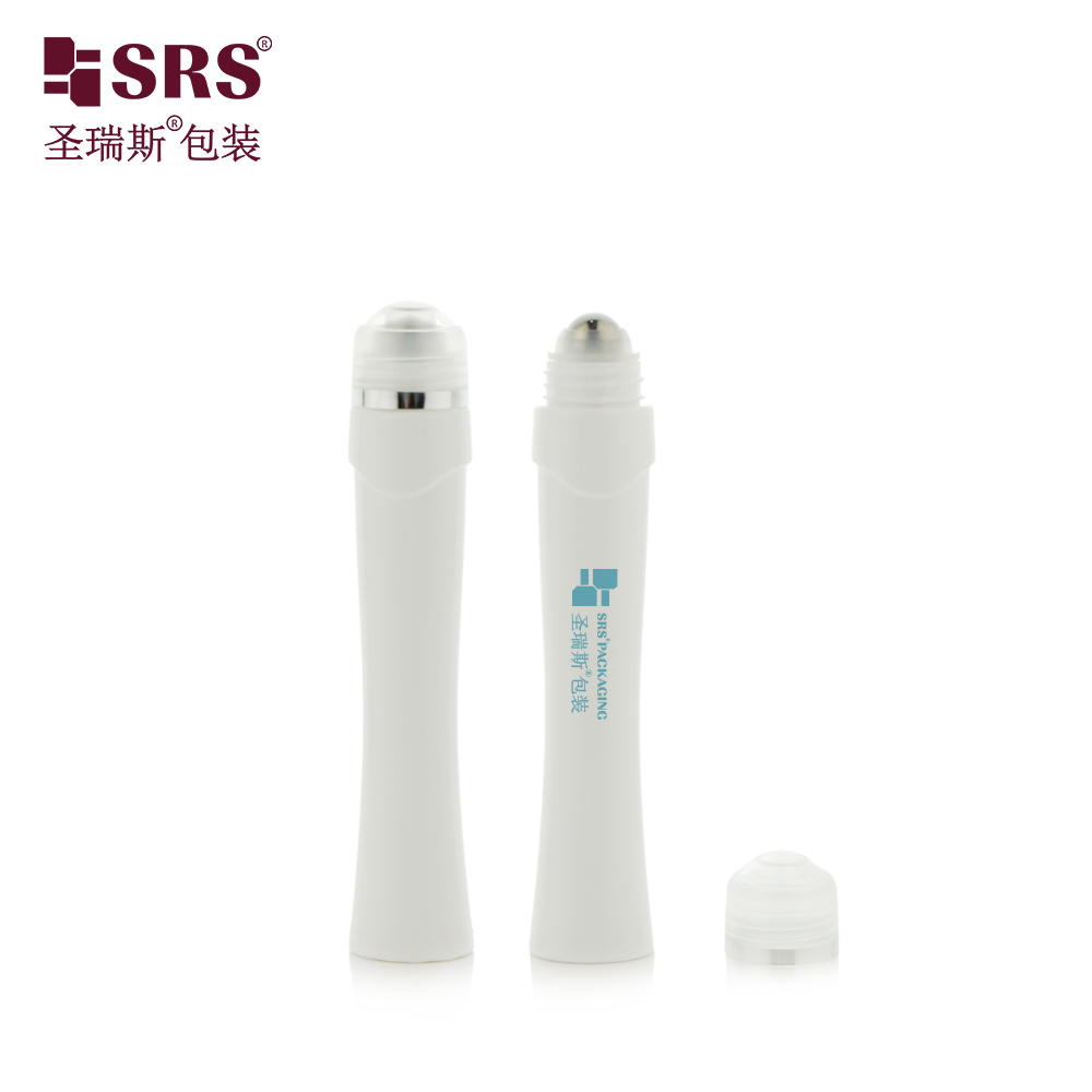 Curved PETG Roll On Bottle 12ml With Stainless Steel Roller Ball for Skin Care Liquid