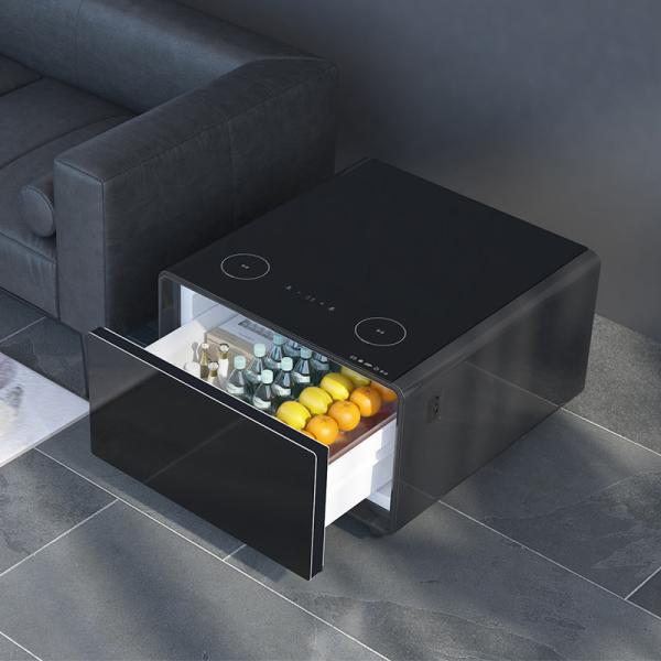 Living Room Furniture Smart Mini Fridge Coffee Table with USB Charge and Music Player