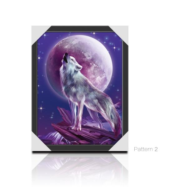 Hotel Decoration Lenticular Flip Picture / 0.6mm PET 3 In 1 3D Animals Photos