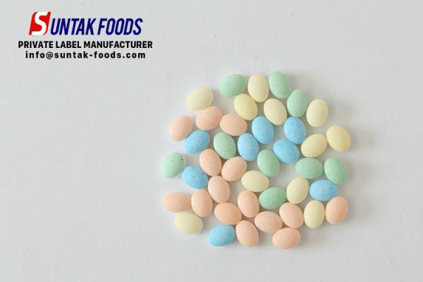OEM Bulk Candy , Fruit Flavor Sweet Breath Sour Mint Candy Oval Shaped