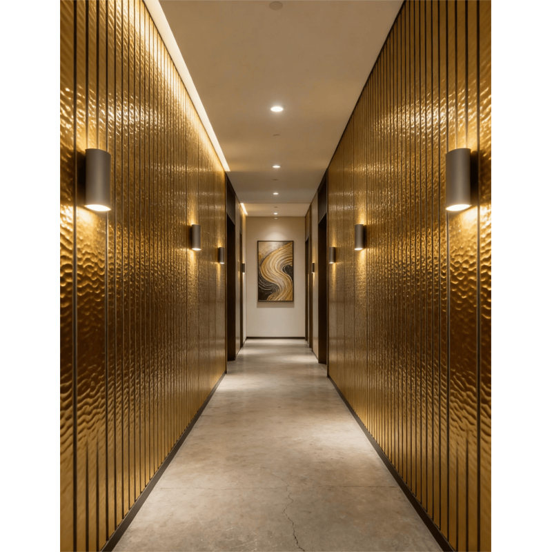 Modern Sound Absorbing Acoustic Panels 3D Water Ripple Slat Grille Soundproof for Hotel Studio