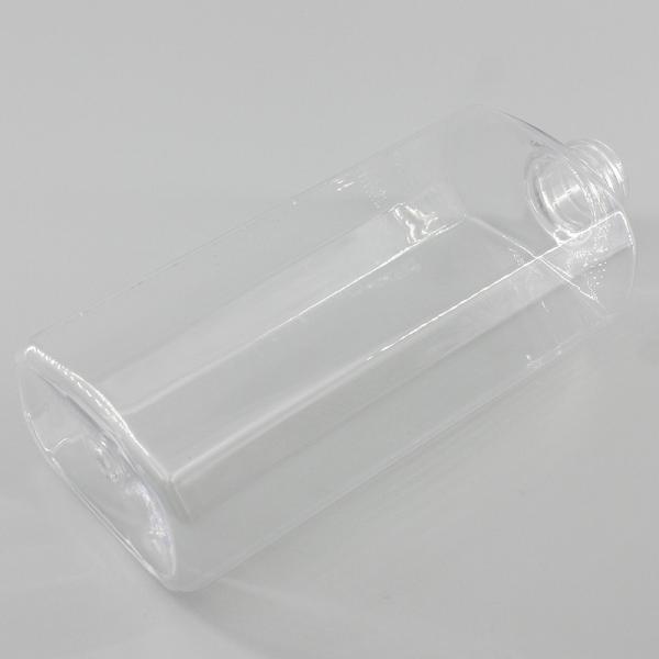 500/550ml PET Clear Square Shampoo Shower Gel Bottle Home Use Large Volume Transparent Toiletries Flat Plastic Bottle