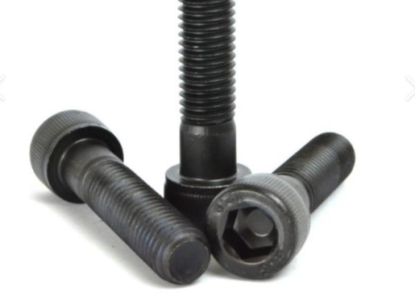 Black Zinc Plated Galvanized Carbon Steel Full Threaded Hexagon Socket Cap Head Screw With Knurled DIN912