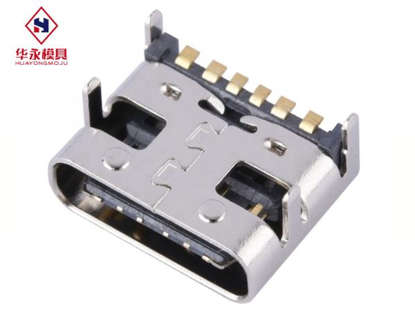 5000 Cycles 16pin Type C Female Smt Usb Connector