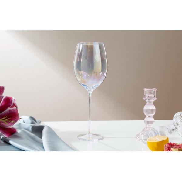 Rainbow Red Wine Glass Drinking Goblets Long Stem 750ml Lead Free Mouth Blown