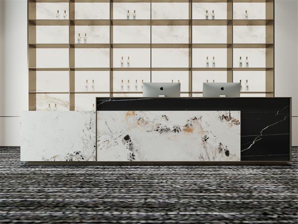 Polished Yellow Sintered Stone Slab 1600x3200mm Indoor Floor