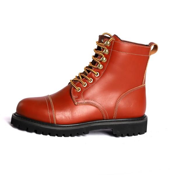 Nylon Fabric Steel Toe Safety Shoes Good Year Rubber Sole Smooth Cow Leather