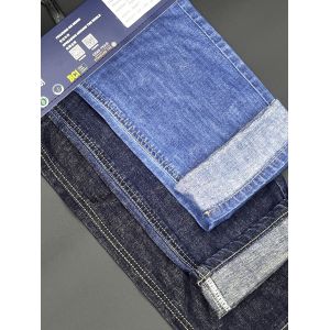 6.8oz Light Weight Denim Fabric Cotton Rayon Blend Luxury Denim Fabric With Gold