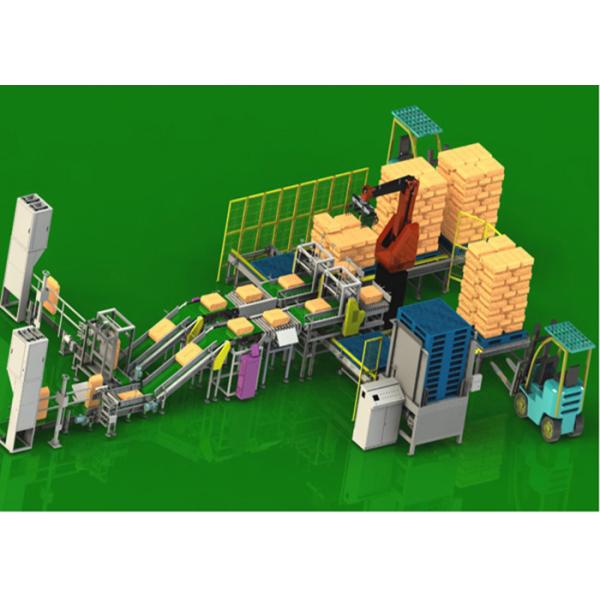 Floor Mounted IP 65 Palletizing Robot Arm With Programmable HMI and 210kgs Capacity