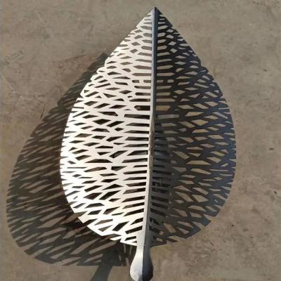 Folha de arte árvore de metal escultura em aço corten decoração de jardim