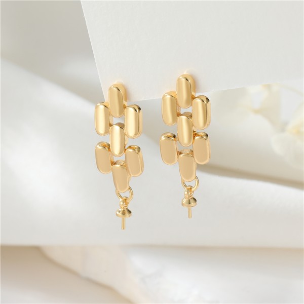 14K Gold Plated Fashion Jewelry Earrings Accessories Round Heart Shape Earrings DIY Women's Hand Shape Earrings