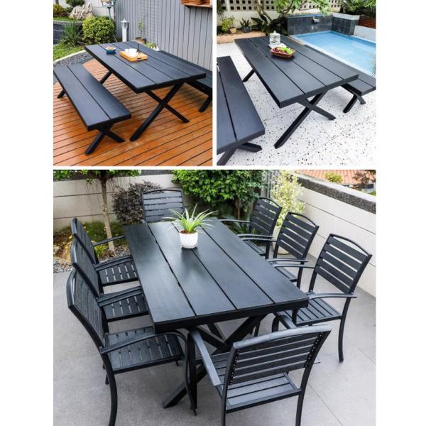 Modern Cafe Shop Garden Waterproof Sillas De Comedor Metal Armrest Cast Aluminium Chairs Indoor Outdoor Patio Furniture