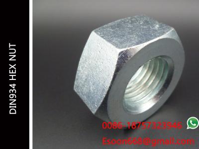 M45*4.5 HEX NUT DIN 934 Grade 8.8 Zinc Plated Hexagon nuts metric fine thread