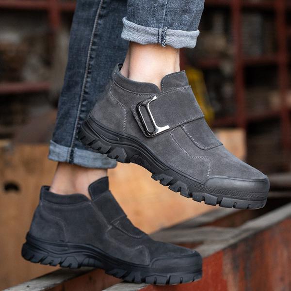 Zapatos de seguridad industriales zapatos de trabajo unisex suede zapatos de seguridad de suela de caucho zapatos de trabajo antiproof