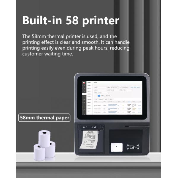 Thermal Transfer Printer Technology 11.6 Inch Android POS Kiosk for Supermarket Restaurant 4GB 32GB NFC 58mm Touch Screen