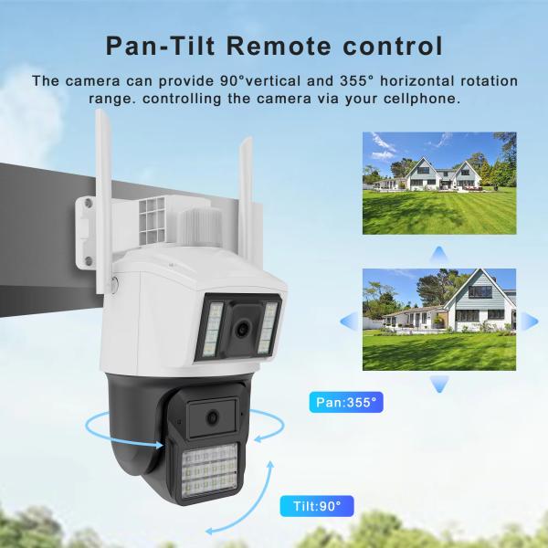 Network Camera Outdoor 2-Way Audio Smart Home Ai Human Auto Tracking Wireless CCTV Outdoor Ptz Security Camera
