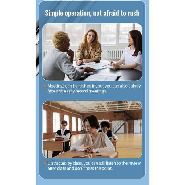 Lightweight Voice Activated Recorder With Playback Audio Recording Device For Meetings MP3