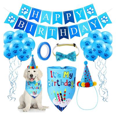 Fournitures pour la fête d'anniversaire du chien Tirez le chapeau du drapeau et plus Préparez-vous à célébrer