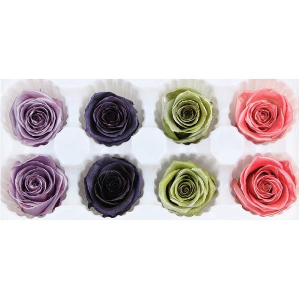 Gold Eternal Rose Gift , DIY Artificial Rose Heads For Christmas Decoration