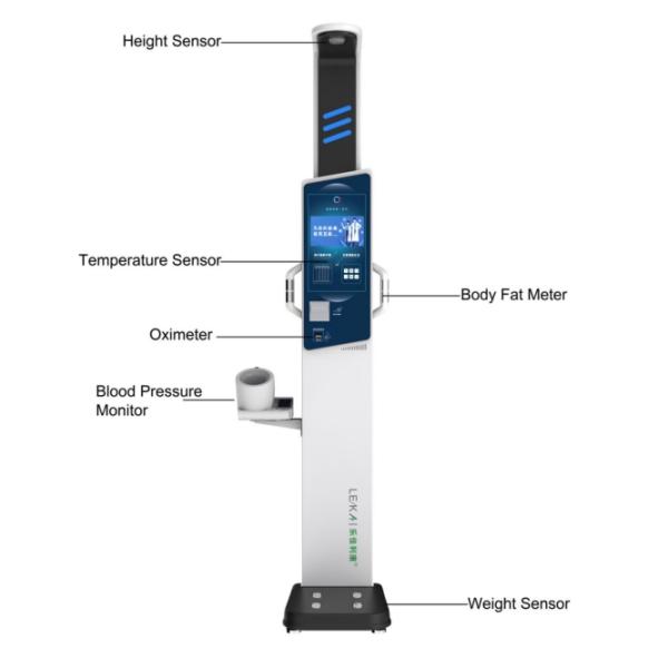 2024 Year Design Ultrasonic Body Composition Analyzer Machines with 500kg Capacity
