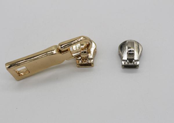 Black 5 Inch Non - Lock Sliders Two Way Metal Zip For Coveralls / Traveling Bag