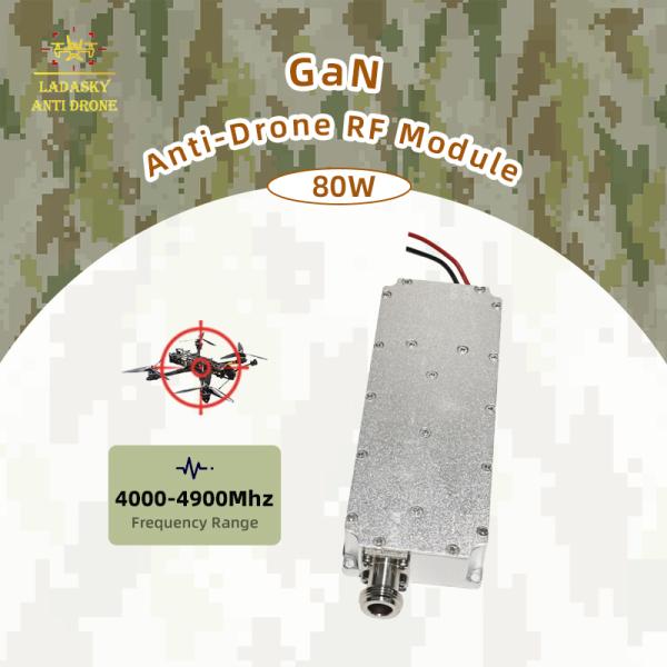 Module amplificateur de puissance GaN à large bande 80w 4000-4900Mhz en option Lora Anti FPV Modulation numérique Compteur Mavic autel Disruption
