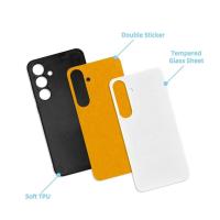 Casque téléphonique en verre trempé 2D sublimation pour le Samsung S24 Plus