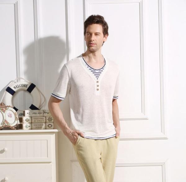 Anti Shrink Plain Hemp White T Shirts , Organic Cotton Hemp Clothing Multi Colour
