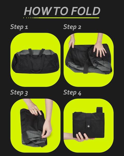 BAGSMART GYM BAGS FOR MEN WOMEN, FOLDABLE TRAVEL DUFFLE BAG, LIGHTWEIGHT WEEKENDER DUFFEL BAG WITH SHOE COMPARTMENT,