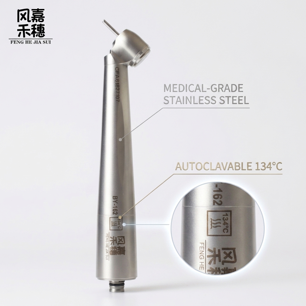 Professional Dental High Speed Handpiece with Total Stop Within 0.5s Anti Suckback Ceramic Bearing and Triple Water Spray