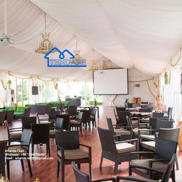 Custom 20m Span Width Wedding Marquee Tents For Party Trade Show Tent Canopy Wedding Reception Under Tent