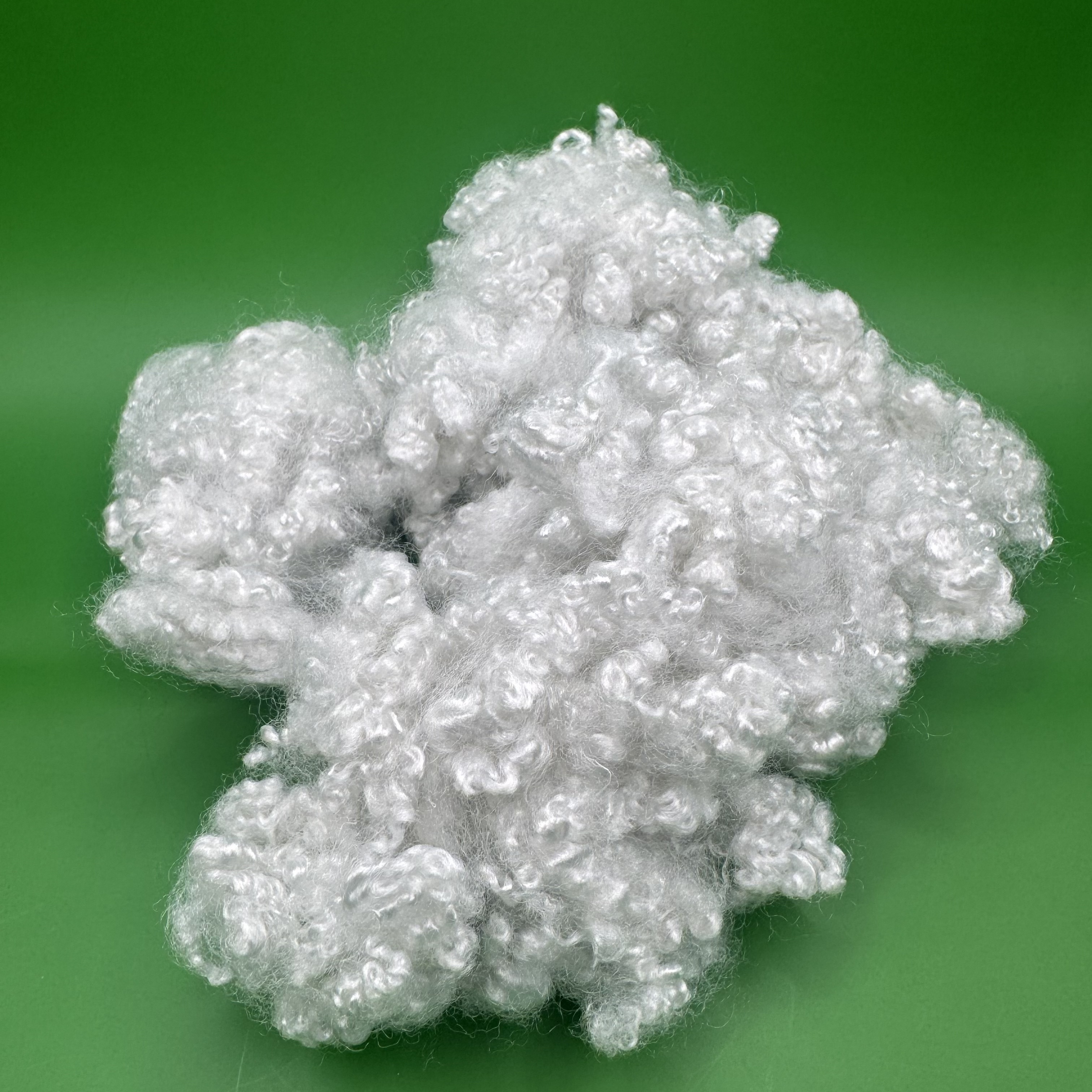 7D 64mm Recycled Grey Siliconized Polyester Staple Fiber High Resilience for Hotel Bedding Material Customization Available