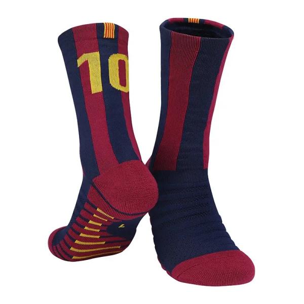 Custom Woven Anti Slip Breathable Pattern Basketball Football Training Athletic Socks