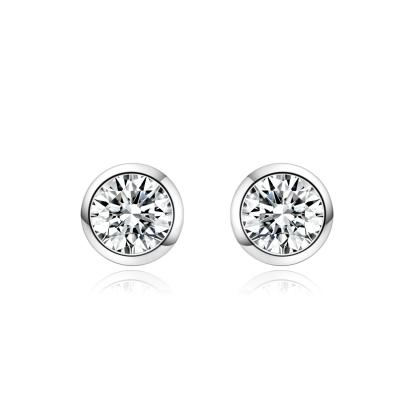 Classic Design 18k Lab Grown Diamond Earrings Jewelry  Best seller Round shape diamond Earrings