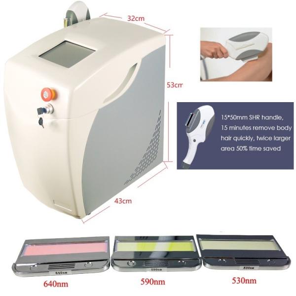 640nm Ipl Shr Machine OPT Epilator Armpit Bikini Line Hair Remover For Beauty Clinic