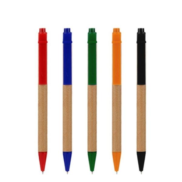 Kraft Paper Creative Ball Pen Eco Friendly Recyclable Customized Ball Point Pens