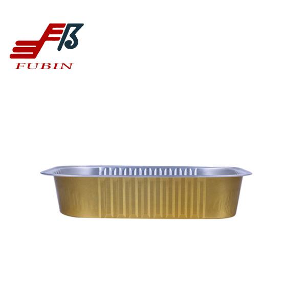 184*128mm Recyclable Plane Food Tray 99 aluminum Material