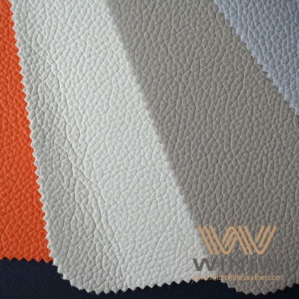0.6mm - 2.0mm Thickness Litchi Faux Leather Fabric Leather For Sofa Upholstery