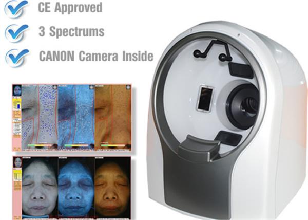 Beauty Salon Full Face Skin Tester Machine With UV / RGB / PL Light Multilanguage Support