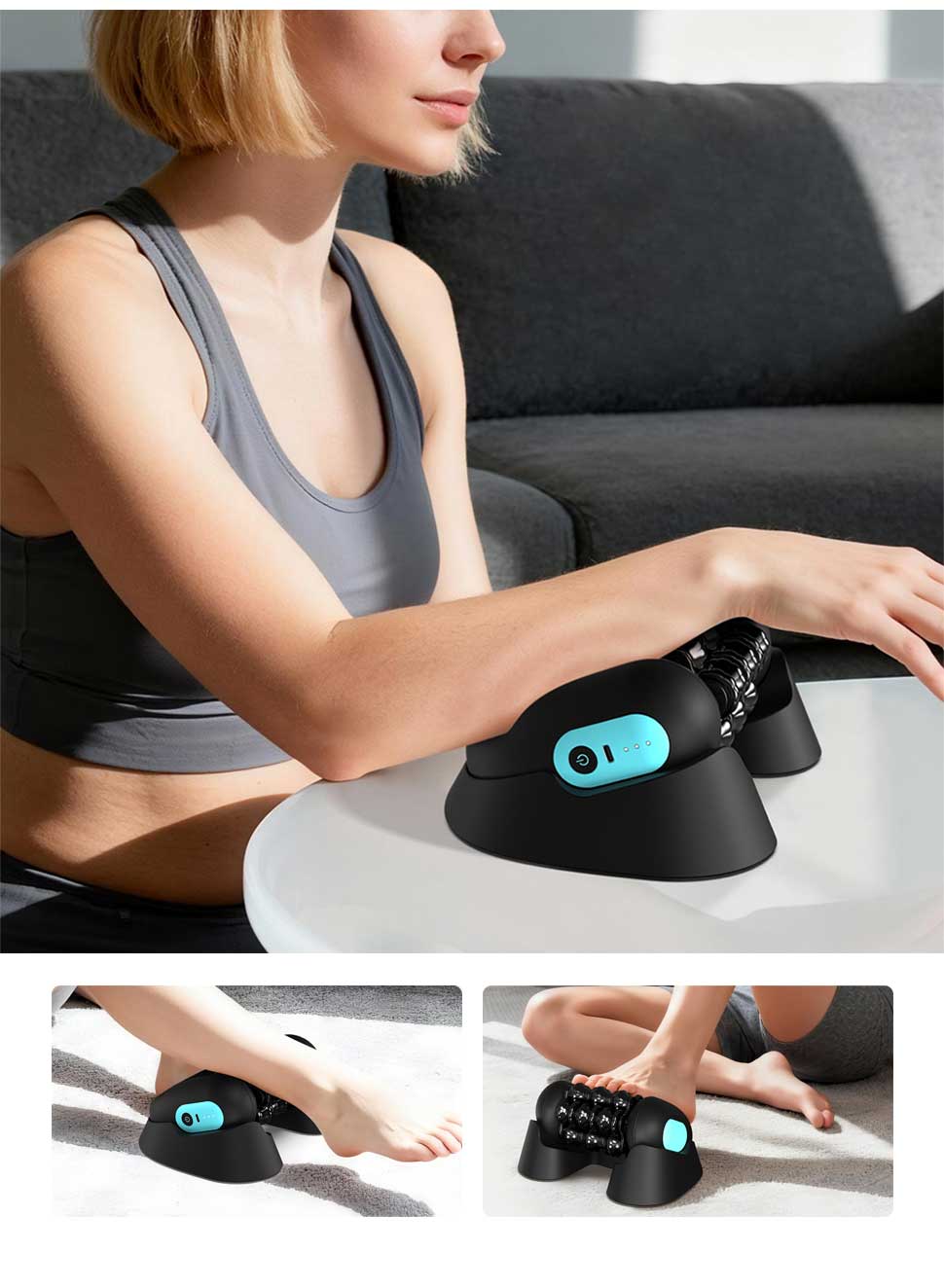 3-Speed Massage Roller Stick for Legs Foot & Calf Muscle Stimulator Rolling Percussive Massager