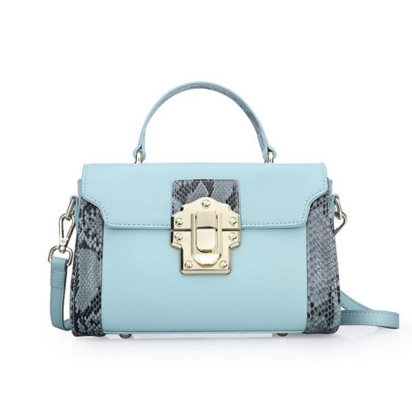 Tote Bags Serpentine Pattern Cow Leather Handbags for Women Daily Bag with Long Strap